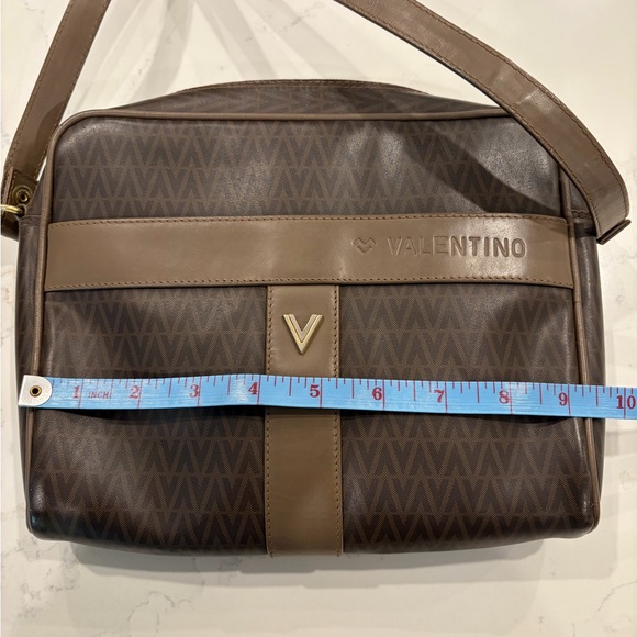 Vintage Mario Valentino vinyl/leather Brown monogram crossbody Bag - Picture 8 of 16